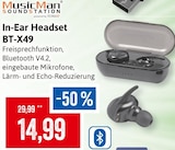 In-Ear Headset BT-X49 Angebote von MusicMan bei Kaufhaus Stolz Cuxhaven für 14,99 €