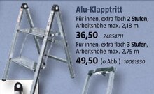 BAUHAUS Dillingen - Alu-Klapptritt Alu-Klapptritt Angebot bei BAUHAUS Dillingen im Prospekt "Handzettel KW 01"