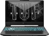 TUF Gaming A15 FA506NCR-HN016W, Notebook, mit 15,6 Zoll Display, AMD Ryzen™ 7,7435HS Prozessor, 16 GB RAM, 512 SSD GeForce RTX™ 3050, Schwarz, Windows 11 Home (64 Bit) von ASUS im aktuellen MediaMarkt Saturn Prospekt für 849,00 €