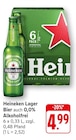 Heineken Lager Bier auch 0,0% Alkoholfrei bei EDEKA im St. Leon-Rot Prospekt für 4,99 €