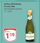 Piccolo Sekt Angebote von Schloss Moritzburg bei GLOBUS Gera für 1,19 €