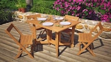 Set table et 4 chaises balcon Bali - HYBA en promo chez Carrefour Set table et 4 chaises balcon Bali - HYBA dans le catalogue Carrefour