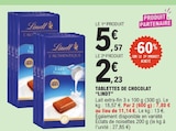 E.Leclerc Thiant - Promo Tablettes de chocolat Promo Tablettes de chocolat à 2,23 € dans le catalogue E.Leclerc à Thiant