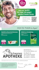mea - meine apotheke Apotheken Prospekt der aktuellen Woche mit 4 Seiten, gültig von 01.08.2026 bis 31.08.2026, in Ludwigsau und Umgebung Aktueller mea - meine apotheke Apotheken Prospekt in Ludwigsau und Umgebung, "Unsere August-Angebote" mit 4 Seiten, 01.08.2026 - 31.08.2026
