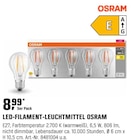 LED-FILAMENT-LEUCHTMITTEL Angebote von OSRAM bei OBI Worms für 8,99 €