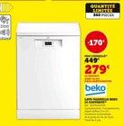 Lave-vaisselle 14 couverts - Beko en promo à 279,00 € chez Hyper U Lave-vaisselle 14 couverts - Beko dans le catalogue Hyper U