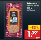 Aktuelle Wurst Angebote bei Netto Marken-Discount in Wolfsburg Aktuelles Leberwurst Angebot bei Netto Marken-Discount in Wolfsburg ab 1,39 €