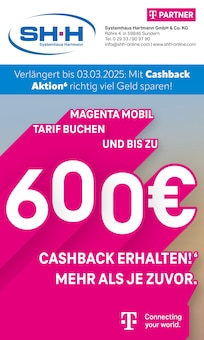 Aktueller Systemhaus Hartmann Sundern Prospekt "Verlängert bis zum 03.03.2025: Mit Cashback Aktion richtig viel Geld sparen!" mit 8 Seiten