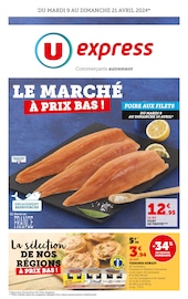 Prospectus U Express à Saint-Brieuc, "Le marché à prix bas !", 12 pages de promos valables du 09/04/2024 au 21/04/2024