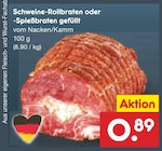 Schweine-Rollbraten oder -Spießbraten gefüllt Angebote bei Netto Marken-Discount Freiberg für 0,89 €