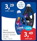 Waschmittel Farbschutz Color von Coral im aktuellen budni Prospekt