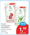 Flüssigseife Nachfüller Angebote von Frosch bei budni Norderstedt für 1,99 €