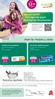 Aktueller mea - meine apotheke Prospekt "Unsere Oktober-Angebote" Seite 1 von 4 Seiten für Grebenau