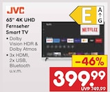 65" 4K UHD Fernseher Smart TV im Angebot bei Netto Marken-Discount in Schwarzenbek 65" 4K UHD Fernseher Smart TV Angebote von JVC bei Netto Marken-Discount Schwarzenbek für 399,99 €