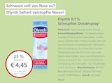 Olynth 0,1 % Schnupfen Dosierspray bei LINDA Premiumapotheke im Uelzen Prospekt für 4,45 €