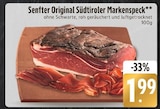 Original Südtiroler Markenspeck von Senfter im aktuellen E xpress Prospekt für 1,99 €