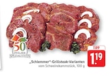 EDEKA Altrip - Schlemmer-Grillsteak-Varianten Angebot im Prospekt Schlemmer-Grillsteak-Varianten bei EDEKA im Altrip Prospekt für 1,19 €