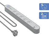 Bigben - Multiprise parafoudre 5 prises B - Grise et Blanche - Force Power Lite - Bureau Vallée Bigben - Multiprise parafoudre 5 prises B - Grise et Blanche - Force Power Lite à 19,99 € dans le catalogue Bureau Vallée