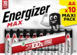 LOT DE 10 PILES MAX - ENERGIZER en promo chez Auchan Hypermarché Saint-Étienne à 11,19 €