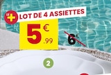 4 assiettes à dessert forme fleur - Stokomani à Villeneuve-d'Ascq 4 assiettes à dessert forme fleur en promo chez Stokomani Villeneuve-d'Ascq à 5,99 €