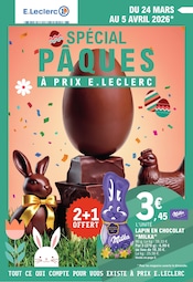 Catalogue E.Leclerc à Villeparisis cette semaine, valable du 24/03/2026 au 05/04/2026 Prospectus E.Leclerc à Villeparisis, "SPÉCIAL PÂQUES À PRIX E.LECLERC", 80 pages de promos valables du 24/03/2026 au 05/04/2026