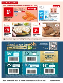 Prospectus Auchan Supermarché de la semaine "Auchan supermarché" avec 2 pages, valide du 28/11/2023 au 03/12/2023 pour Paris et alentours