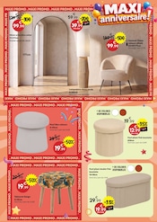 Promos Pouf dans le catalogue "MAXI anniversaire !" de Maxi Bazar Pouf en promo dans le catalogue Maxi Bazar à la page 7