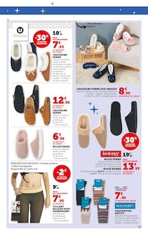 Promo Chaussons Homme dans le catalogue Hyper U du moment à la page 87