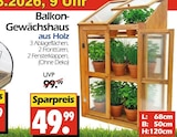 Balkon-Gewächshaus im aktuellen Prospekt bei Wreesmann in Hartmannsdorf