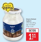 Joghurt Angebote von Unsere Heimat bei Marktkauf Rottenburg für 1,11 €