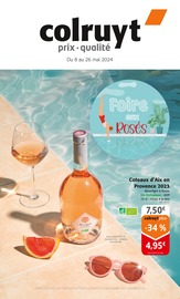 Catalogue Supermarchés Colruyt en cours à Viré et alentours, "FOIRE AUX ROSÉS", 8 pages, 08/05/2024 - 26/05/2024