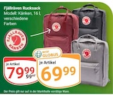 Rucksack Angebote von Fjällräven bei GLOBUS Pirmasens für 69,99 €
