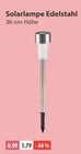 Gartenbeleuchtung im V-Markt Prospekt Solarlampe Edelstahl im aktuellen V-Markt Prospekt für 0,99 €
