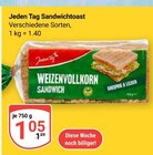 Aktuelles Sandwichtoast Weizenvollkorn Angebot bei GLOBUS in Braunschweig ab 1,05 €