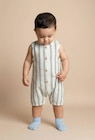 Promo Combinaison longue rayée en coton à 11,99 € dans le catalogue Monoprix Forum Des Halles ""