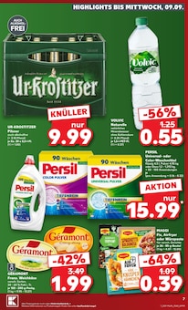 Mineralwasser Angebot im Kaufland Prospekt, gültig von 07.09.2026 bis 09.09.2026 Mineralwasser Angebot im aktuellen Kaufland Prospekt auf Seite 7
