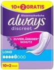 Discreet Inkontinenzeinlagen Long im REWE Prospekt Discreet Inkontinenzeinlagen Long von Always im aktuellen REWE Prospekt für 2,99 €