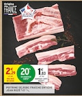 Poitrine de porc fraîche entière - JEAN ROZÉ à 1,83 € dans le catalogue Intermarché Express