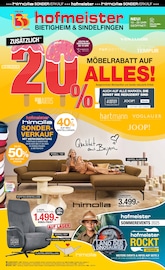 Sessel im hofmeister Prospekt in Pforzheim Aktueller hofmeister Prospekt mit Sessel, "20% MÖBELRABATT AUF ALLES!", Seite 1