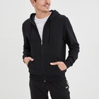 Sweat zippé molleton à capuche noir homme - La Halle Sweat zippé molleton à capuche noir homme à 19,99 € dans le catalogue La Halle