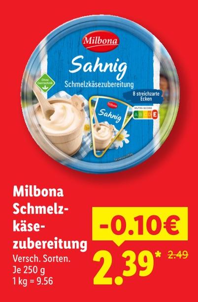 Schmelzkäsezubereitung
