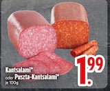 Salami im EDEKA Prospekt Kantsalami im aktuellen EDEKA Prospekt für 1,99 €