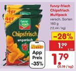 Chipsfrisch Multipack im Angebot bei Netto Marken-Discount in Bergheim Chipsfrisch Multipack Angebote von funny-frisch bei Netto Marken-Discount Bergheim für 1,79 €