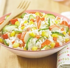 Salade de riz, petits légumes et surimi relevée d'un trait de jus de citron - Intermarché à Saint-Nazaire Salade de riz, petits légumes et surimi relevée d'un trait de jus de citron en promo chez Intermarché Saint-Nazaire à 7,49 €