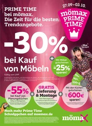 mömax Prospekt für Fürth mit 8 Seiten mömax Prospekt für Fürth: "mömax PRIME TIME", 8 Seiten, 25.09.2023 - 03.10.2023