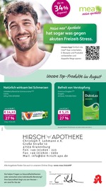 mea - meine apotheke Apotheken Prospekt der aktuellen Woche mit 4 Seiten, gültig von 01.08.2026 bis 31.08.2026, in Kleve und Umgebung Aktueller mea - meine apotheke Apotheken Prospekt in Kleve und Umgebung, "Unsere August-Angebote" mit 4 Seiten, 01.08.2026 - 31.08.2026