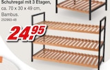 Schuhregal mit 3 Etagen Angebote bei Möbel AS Aalen für 24,95 €