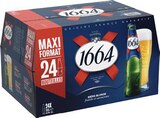 Bière blonde 5,5% vol. - 1664 en promo chez Géant Casino Bière blonde 5,5% vol. - 1664 dans le catalogue Géant Casino