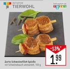 Zarte Schweinefilet-Spieße Angebote von INITIATIVE TIERWOHL bei Marktkauf Bietigheim-Bissingen für 1,99 €