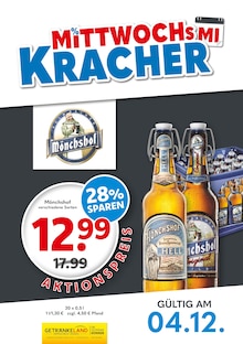 Bier im Getränkeland Prospekt "Mittwochskracher" mit 1 Seiten (Oranienburg)